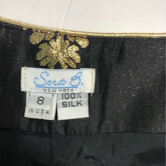 Sera B 100% Silk Oriental style Embossed cropped Blazer vintage made in USA - Picture 4 of 16